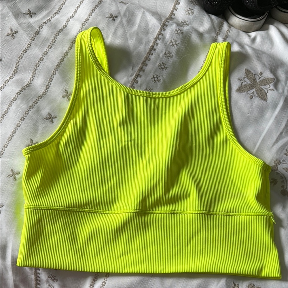 lululemon athletica Neon Yellow Crop Top